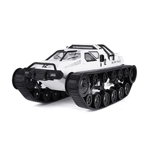 ماشین کنترلی شارژی تانک پلیس آفرود سفید آب و خاک Remote Control Off-Road Police Tank 1:12 -اسباب بازی